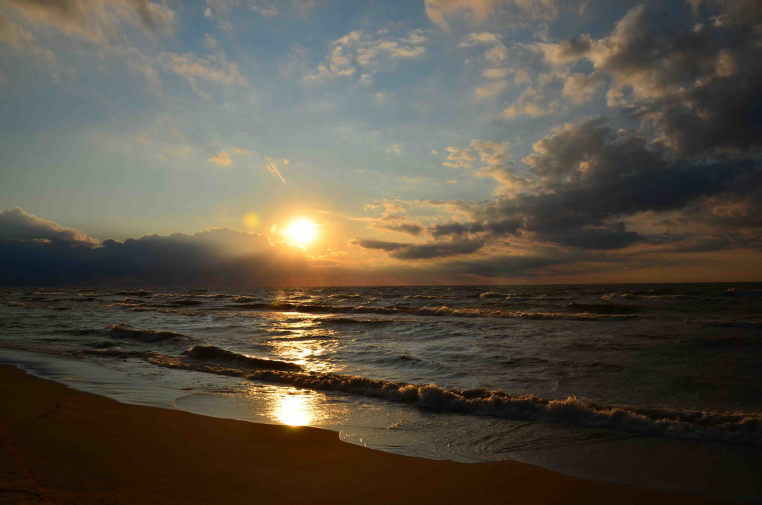 Sunset over Lake Michigan