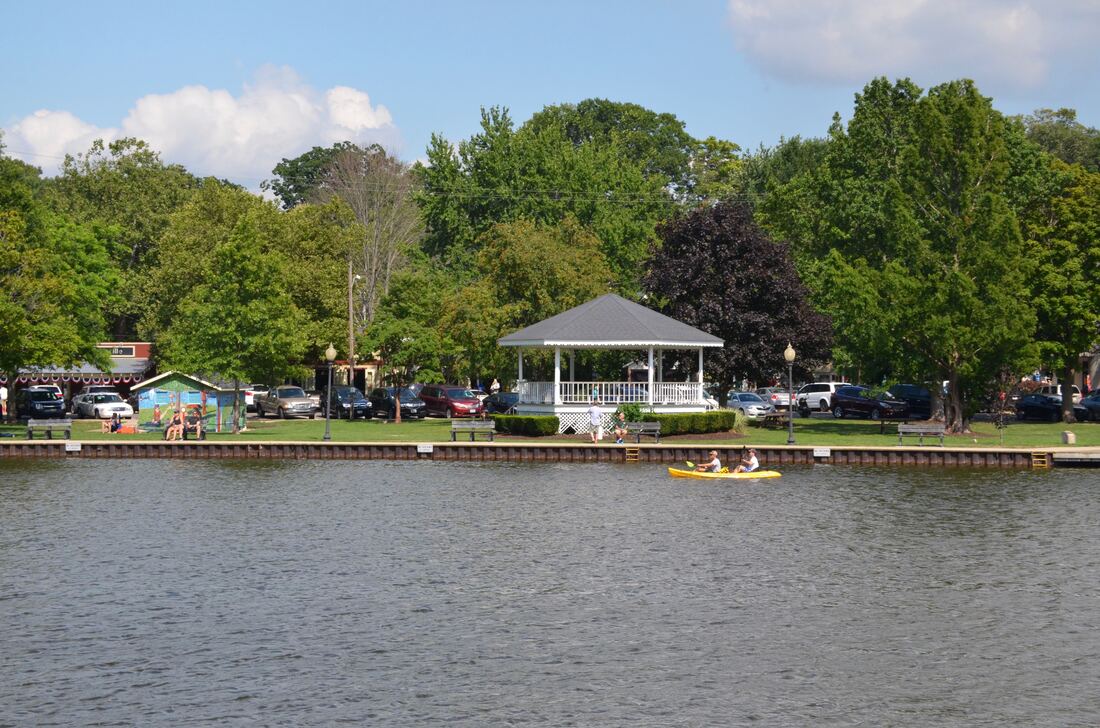 The Wicks Park gazebo on the riverfront
