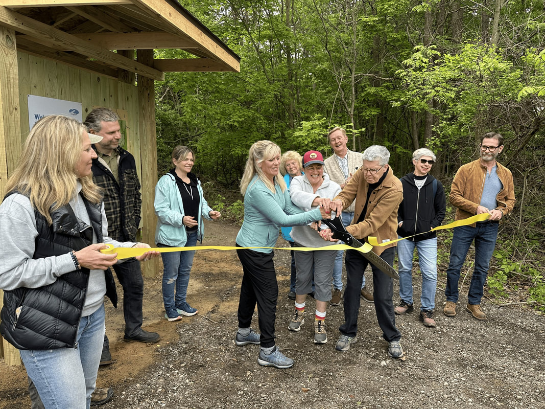 Ribbon cutting at the Saugatuck Wilds Nature Preserve trailhead