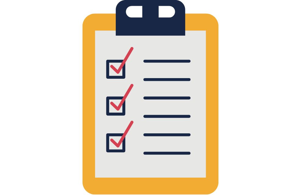 Illustration of a clipboard checklist